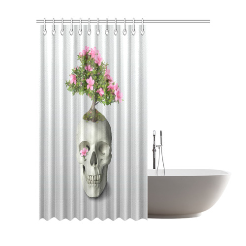 Bonsai Skull Shower Curtain 72"x84"