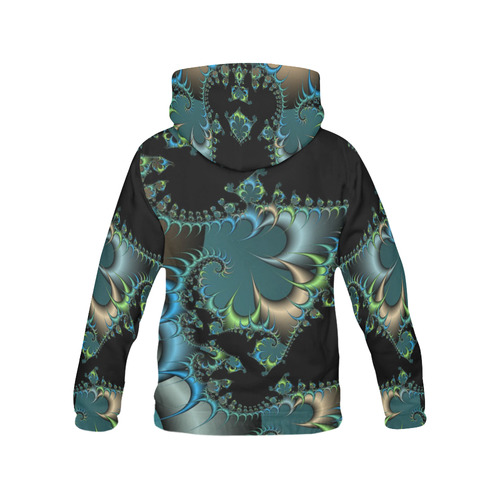 Fractal Attraction Elegant Hoodie All Over Print Hoodie for Women (USA Size) (Model H13)