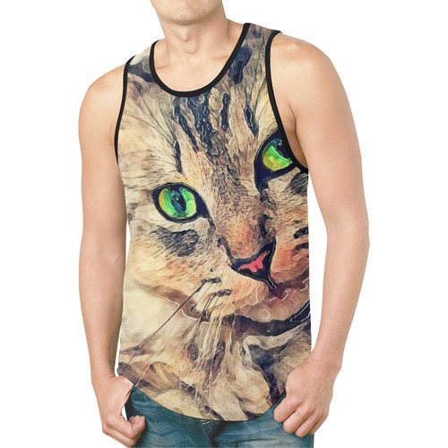 cat Pixie #cat #cats #kitty New All Over Print Tank Top for Men (Model T46)