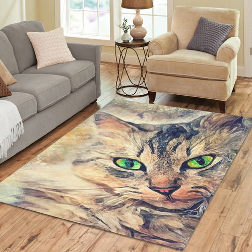 cat Pixie #cat #cats #kitty Area Rug7'x5'