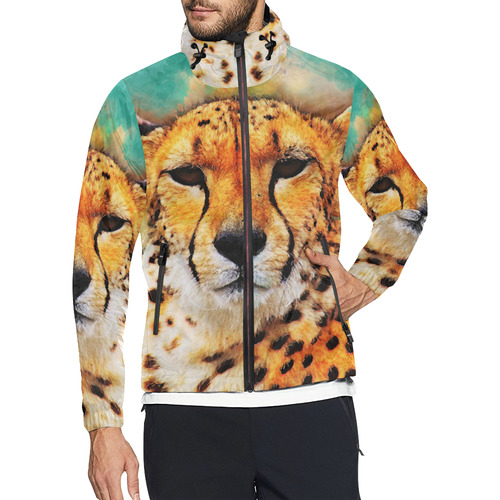 gepard leopard #gepard #leopard #cat Unisex All Over Print Windbreaker (Model H23)