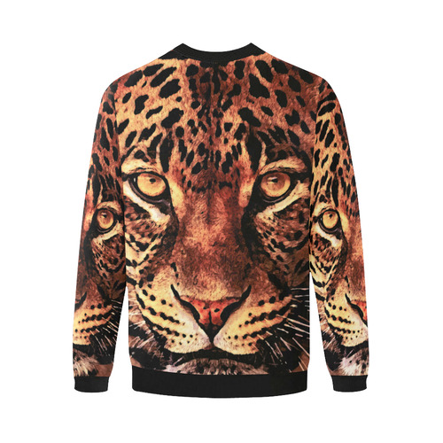 gepard leopard #gepard #leopard #cat Men's Oversized Fleece Crew Sweatshirt/Large Size(Model H18)