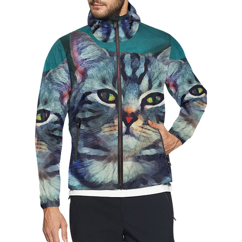 cat Bella #cat #cats #kitty Unisex All Over Print Windbreaker (Model H23)