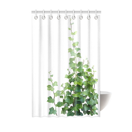 Vines, climbing plant watercolor Shower Curtain 48"x72"