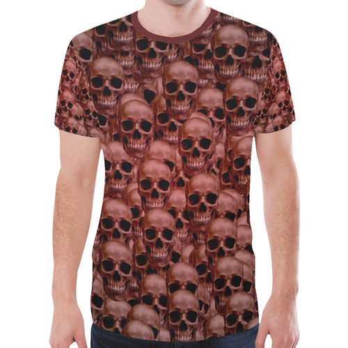 Skull wall New All Over Print T-shirt for Men (Model T45)