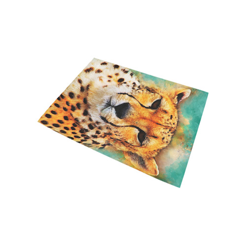 gepard leopard #gepard #leopard #cat Area Rug 5'3''x4'