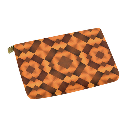 Geometric Pattern in Warm Tones Carry-All Pouch 12.5''x8.5''