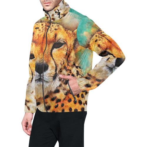 gepard leopard #gepard #leopard #cat Unisex All Over Print Windbreaker (Model H23)