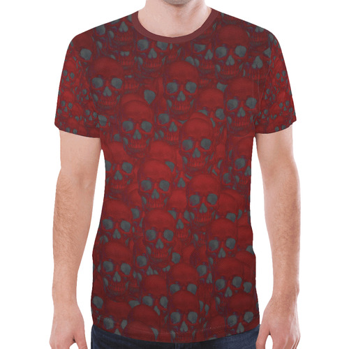 Red Skull wall New All Over Print T-shirt for Men (Model T45)