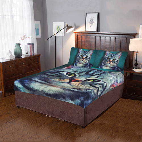 cat Bella #cat #cats #kitty 3-Piece Bedding Set