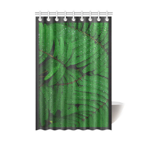 Forest Green Plants with Dew Shower Curtain 48"x72"