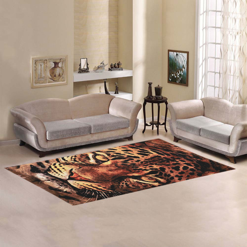 gepard leopard #gepard #leopard #cat Area Rug 7'x3'3''