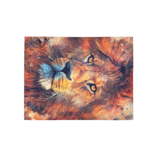 lion art #lion #animals #cat Area Rug 5'3''x4'