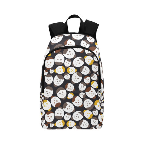 brown smiley faces Fabric Backpack for Adult (Model 1659)