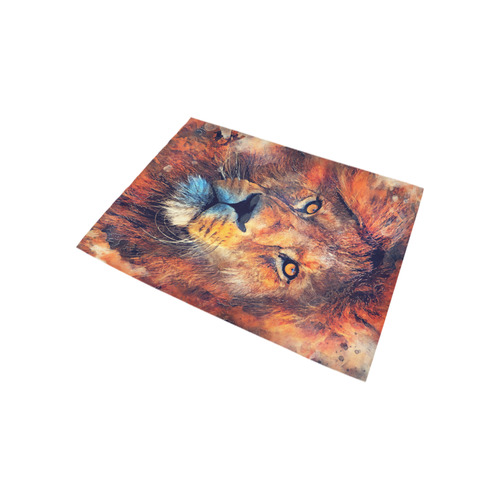 lion art #lion #animals #cat Area Rug 5'3''x4'