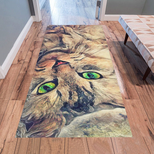 cat Pixie #cat #cats #kitty Area Rug 7'x3'3''