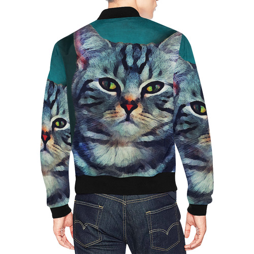 cat Bella #cat #cats #kitty All Over Print Bomber Jacket for Men (Model H19)