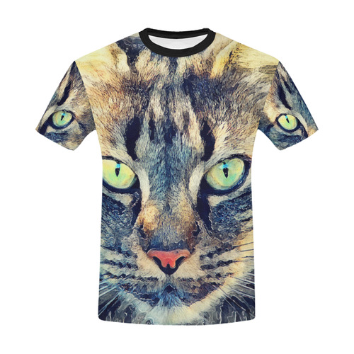 cat Simba All Over Print T-Shirt for Men/Large Size (USA Size) Model T40)