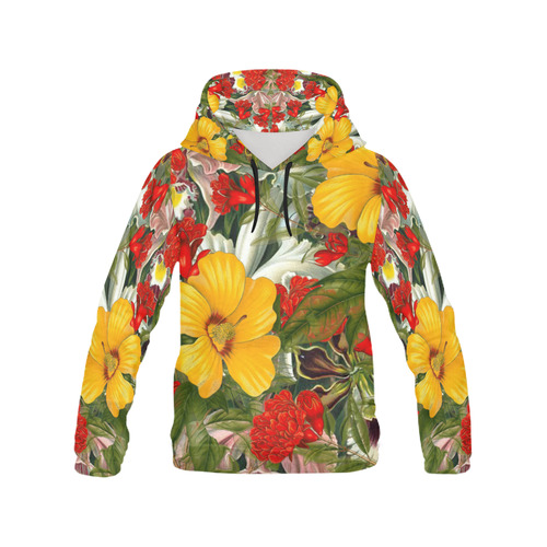 flora 1 All Over Print Hoodie for Women (USA Size) (Model H13)
