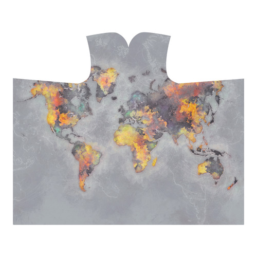 world map grey #map #worldmap Hooded Blanket 60''x50''