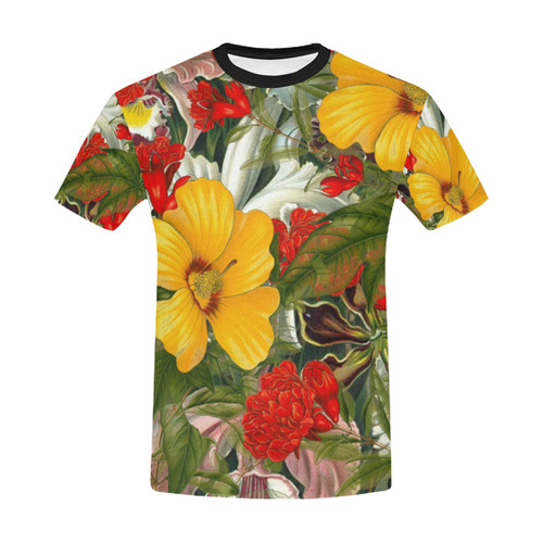 flora 1 All Over Print T-Shirt for Men/Large Size (USA Size) Model T40)