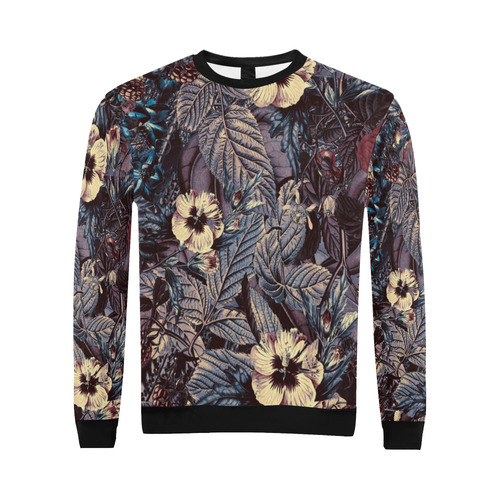 flowers 9 All Over Print Crewneck Sweatshirt for Men/Large (Model H18)