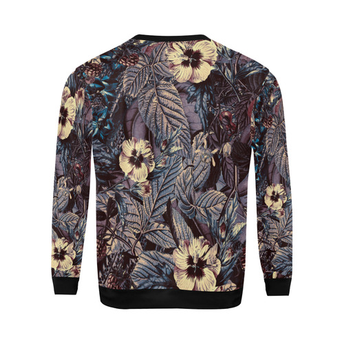 flowers 9 All Over Print Crewneck Sweatshirt for Men/Large (Model H18)