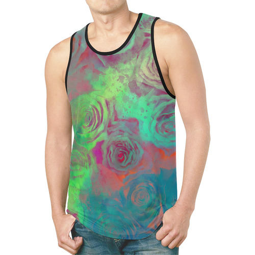 flowers roses New All Over Print Tank Top for Men (Model T46)