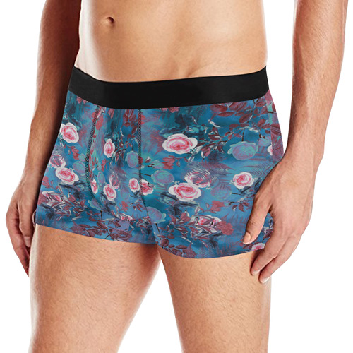 flowers 4 Men's All Over Print Boxer Briefs (Model L10)