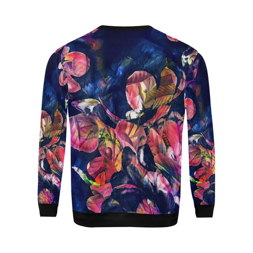 flowers All Over Print Crewneck Sweatshirt for Men/Large (Model H18)