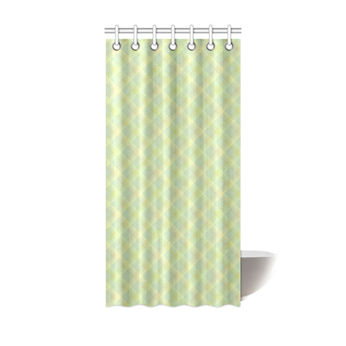 Pastel Lime Orange Crisscross Stripes Shower Curtain 36 X72 Id