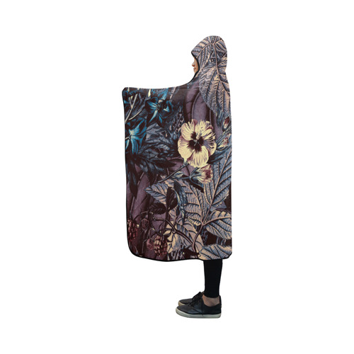 flowers 9 Hooded Blanket 50''x40''