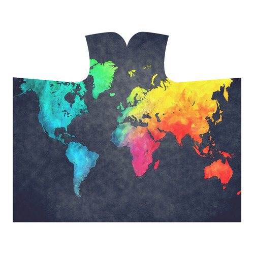 world map Hooded Blanket 60''x50''