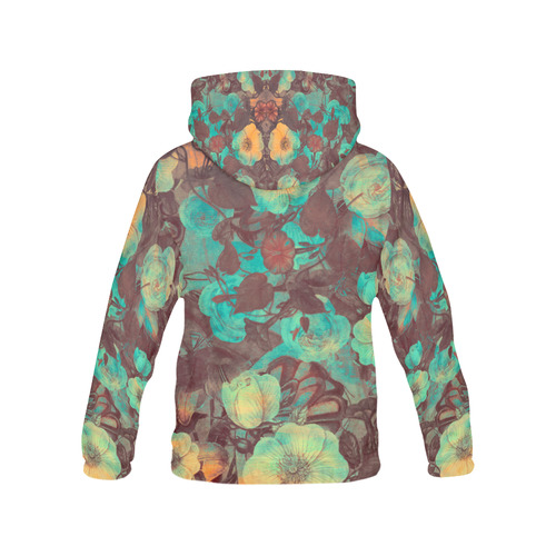 flowers All Over Print Hoodie for Men/Large Size (USA Size) (Model H13)