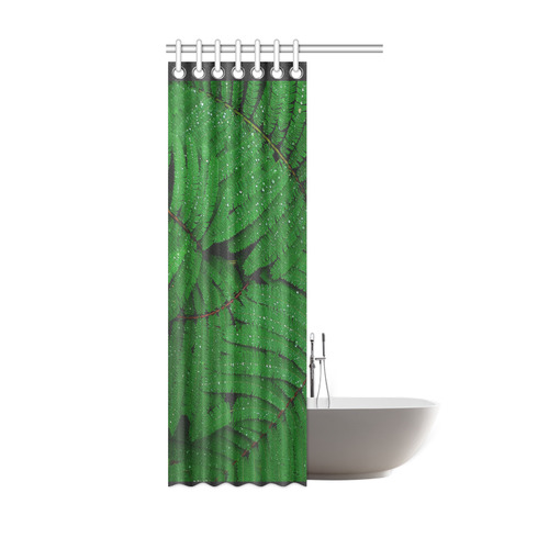 Forest Green Plants with Dew Shower Curtain 36"x72"