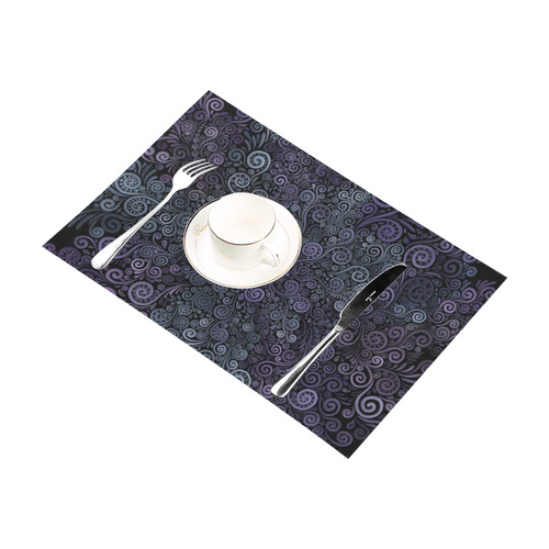 3d Psychedelic Ultra Violet Powder Pastel Placemat 12’’ x 18’’ (Set of 4)