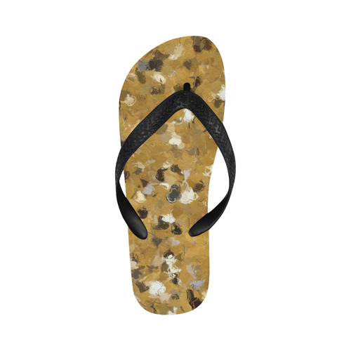 Yellow and Gray Confetti Flip Flops for Men/Women (Model 040)