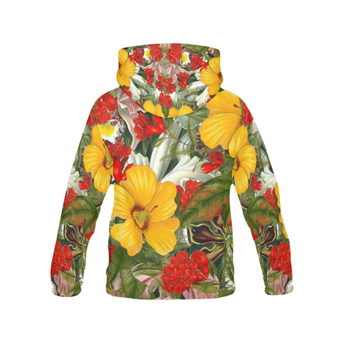 flora 1 All Over Print Hoodie for Women (USA Size) (Model H13)