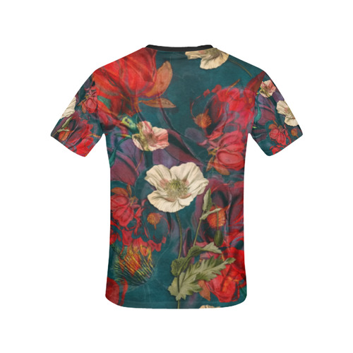 flora 3 All Over Print T-shirt for Women/Large Size (USA Size) (Model T40)