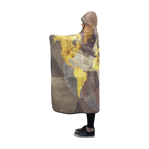 world map Hooded Blanket 60''x50''