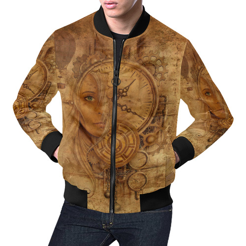 A Time Travel Of STEAMPUNK 1 All Over Print Bomber Jacket for Men (Model H19)