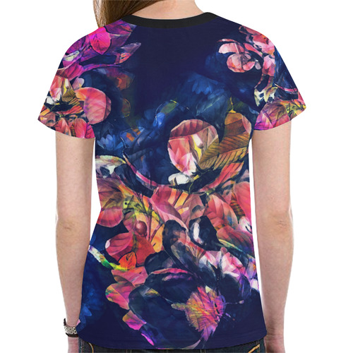 flowers New All Over Print T-shirt for Women (Model T45)