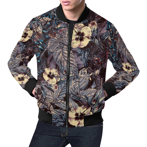 flowers 9 All Over Print Bomber Jacket for Men (Model H19)