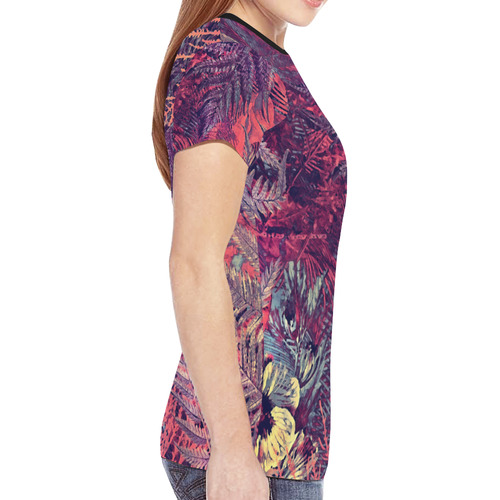 flowers New All Over Print T-shirt for Women (Model T45)