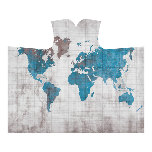 world map Hooded Blanket 60''x50''