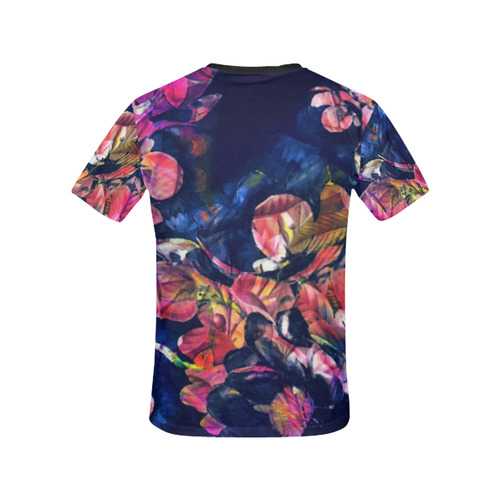 flowers All Over Print T-shirt for Women/Large Size (USA Size) (Model T40)