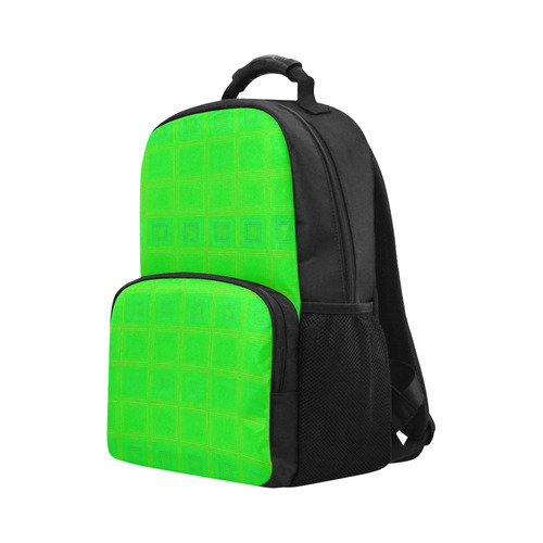 Green yellow multicolored multiple squares Unisex Laptop Backpack (Model 1663)