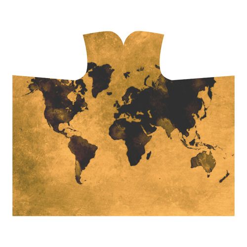 world map #world #map Hooded Blanket 60''x50''