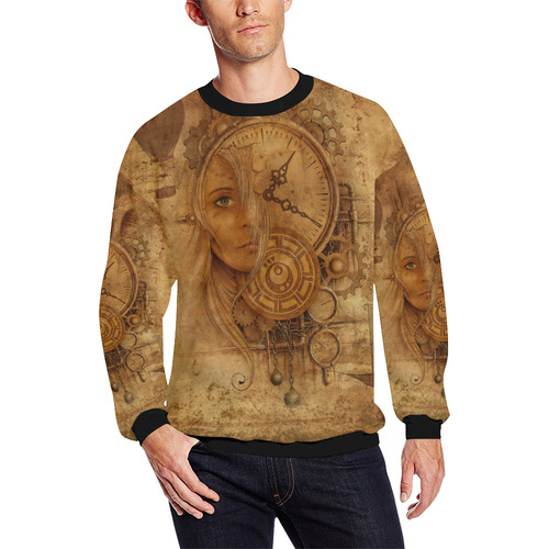 A Time Travel Of STEAMPUNK 1 All Over Print Crewneck Sweatshirt for Men/Large (Model H18)