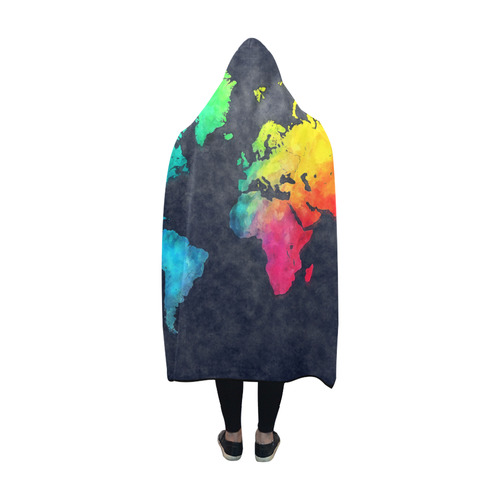 world map Hooded Blanket 60''x50''